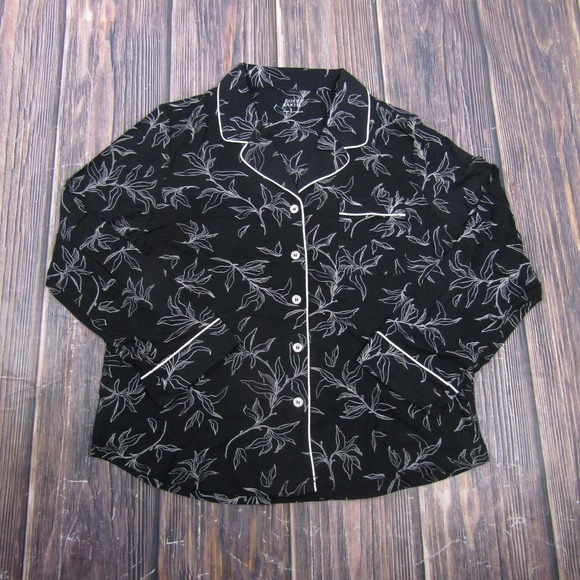 cozy earth Other - Cozy Earth Pajama Top Womens S Black Botanical Floral Viscose Spandex Button